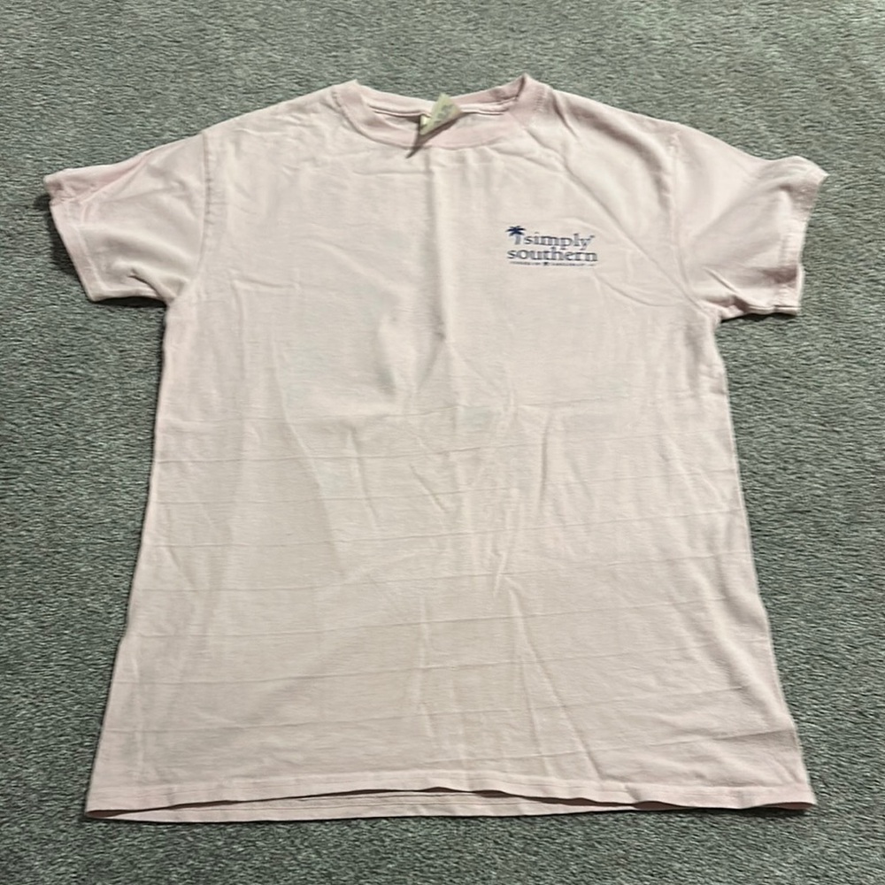 Simply Southern Light Pink Tee with Logo